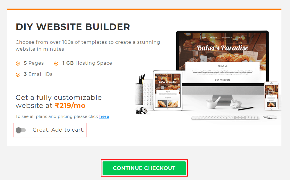 BigRock DIY Website Builder