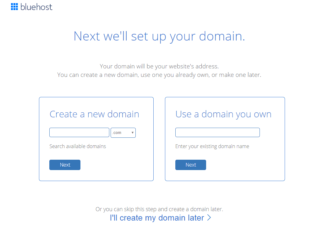 Create a domain