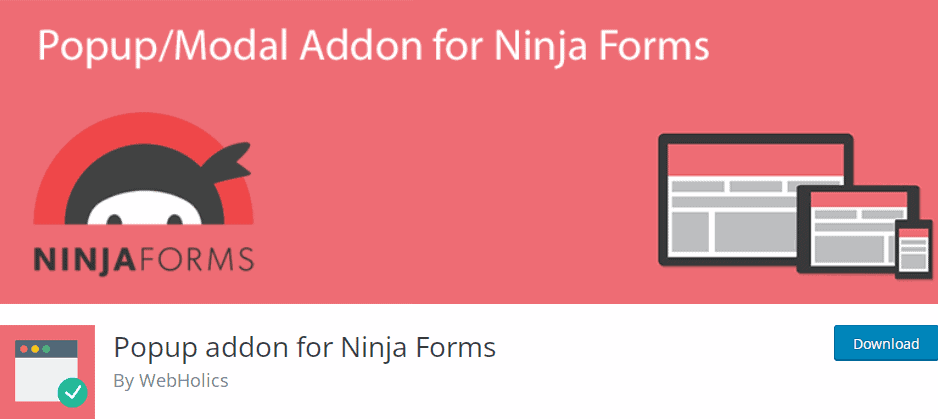 Popup add-on for Ninja Forms